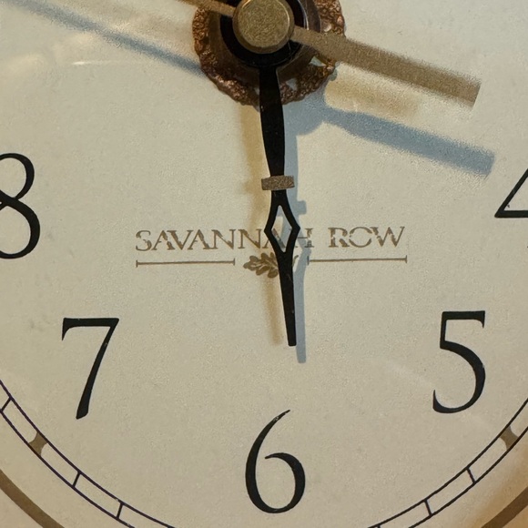 Savannah Row Rosewood Oval 8” Wall Clock Quartz Works - Picture 7 of 7